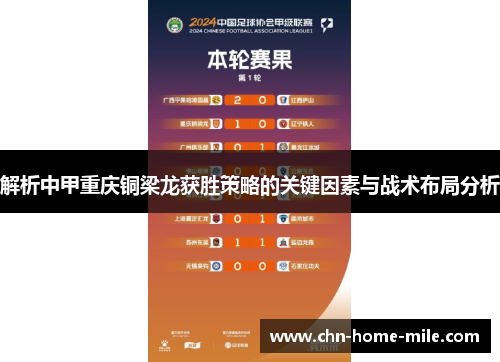 解析中甲重庆铜梁龙获胜策略的关键因素与战术布局分析