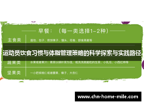 运动员饮食习惯与体脂管理策略的科学探索与实践路径